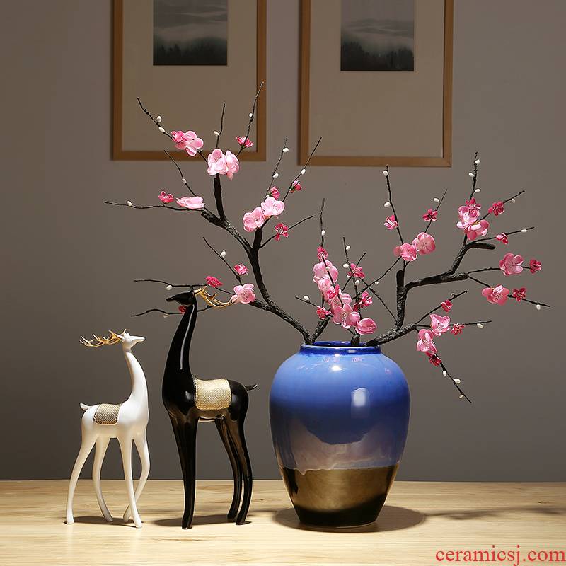 The Vases, flower arranging dried flowers sitting room adornment is placed jingdezhen porcelain ceramic hotel bedroom porch decoration decoration
