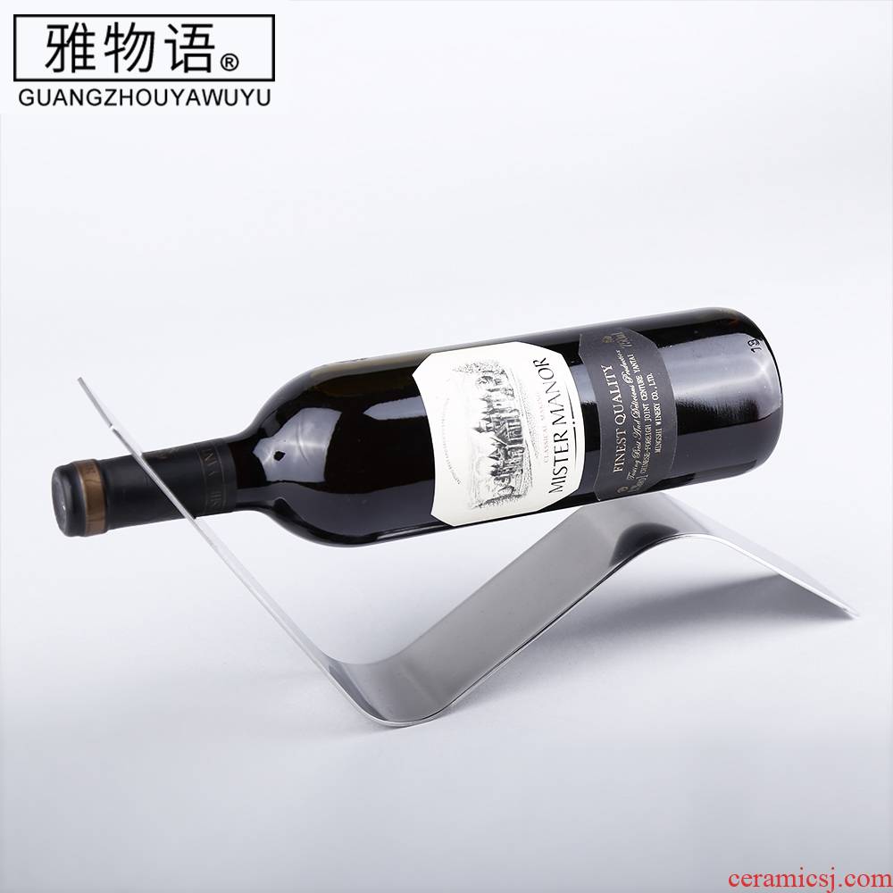 Type "and" stainless steel "S red wine red wine rack furnishing articles creative display bottle home European wine rack