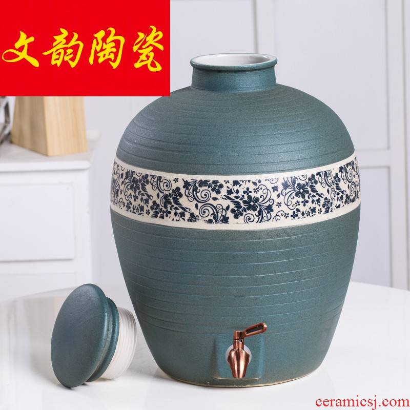 Jingdezhen ceramic jars home hotel with medium size archaize jars liquor mercifully wine bottle seal
