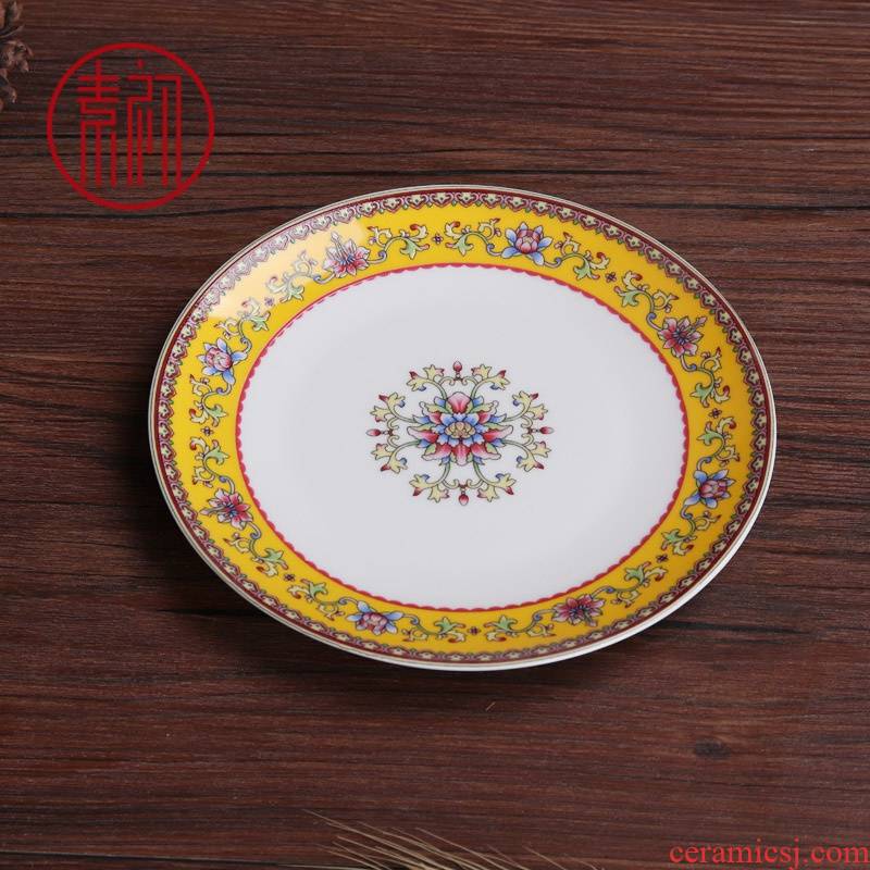 Element at the beginning of jingdezhen household ipads porcelain tableware flavour dish ipads plate of dish dish to spit the ipads plate hotel suite dishes run out