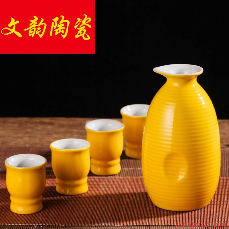 Household ceramic jars hip flask of 1.5 kg with creative wine longteng collector 750 ml bottle