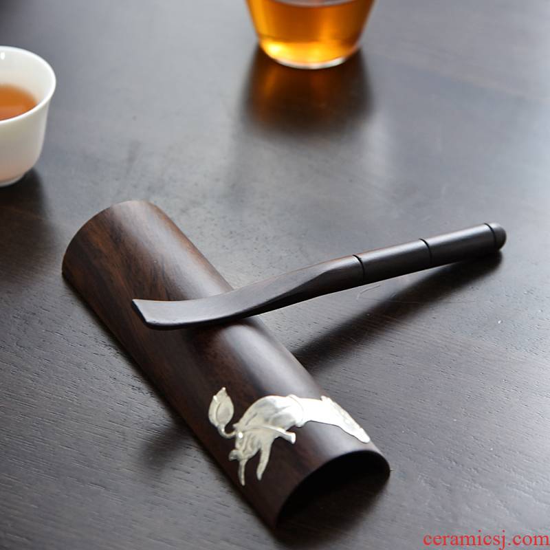 Creative kung fu tea tea is manually TSP three - piece tea holder teaspoons Japanese tea tea tea spare parts shovel