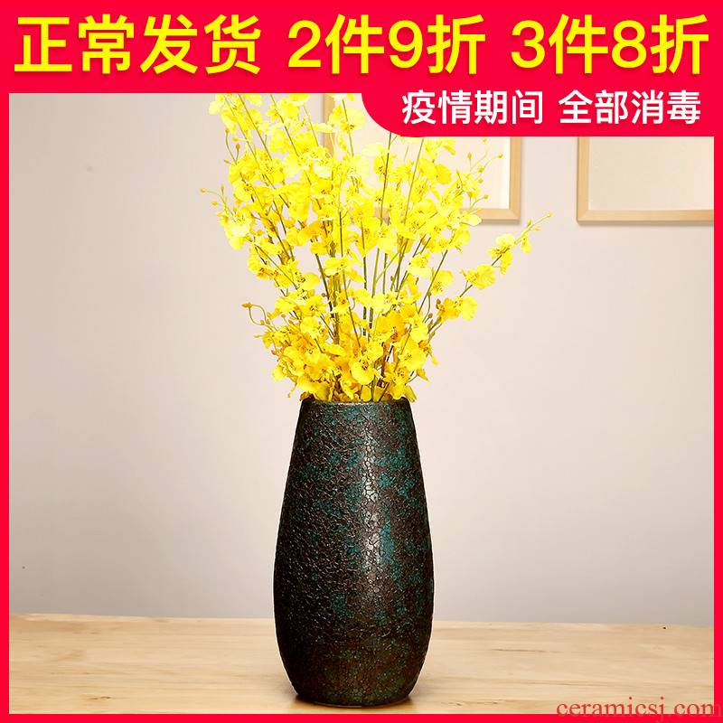 Jingdezhen ceramics vase manual creative home sitting room of I and contracted style furnishing articles flower decorations