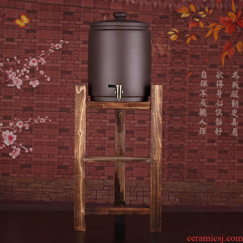 Shadow at yixing purple sand tea caddy fixings cylinder coarse TaoCun receives large tea bucket of tea urn tank JSBT