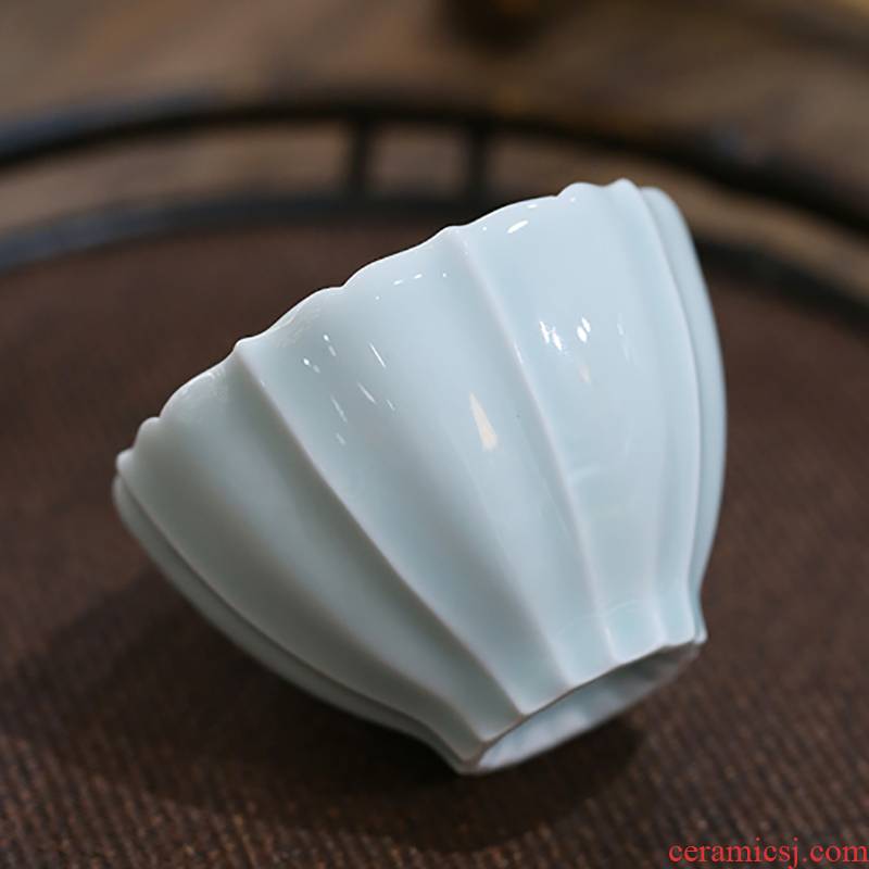Jingdezhen ceramic kung fu tea cup single master cup single CPU BeiYing manual single small cup tea green home