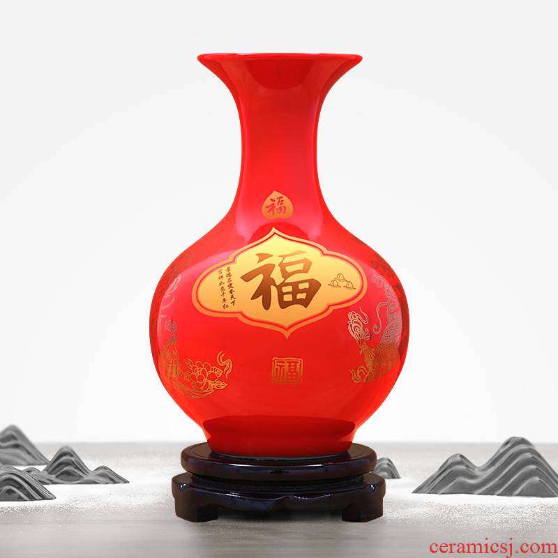 To see everyone Chinese red porcelain industry of jingdezhen ceramics vase
