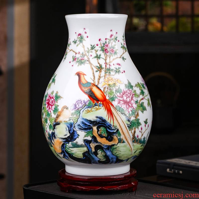 Jingdezhen ceramics vase furnishing articles living room flower arranging wide expressions using of Chinese style household adornment TV ark, arts and crafts