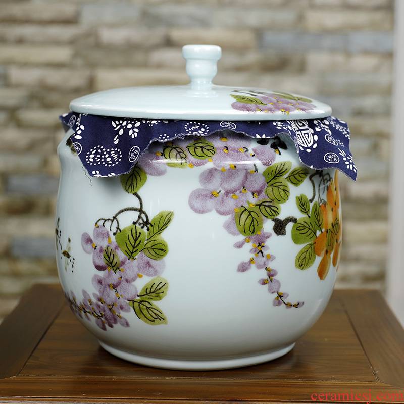 Big yards ceramic tea pot tea cake of bread seven hand - made of high - capacity storage tank white tea pu - erh tea POTS of jingdezhen