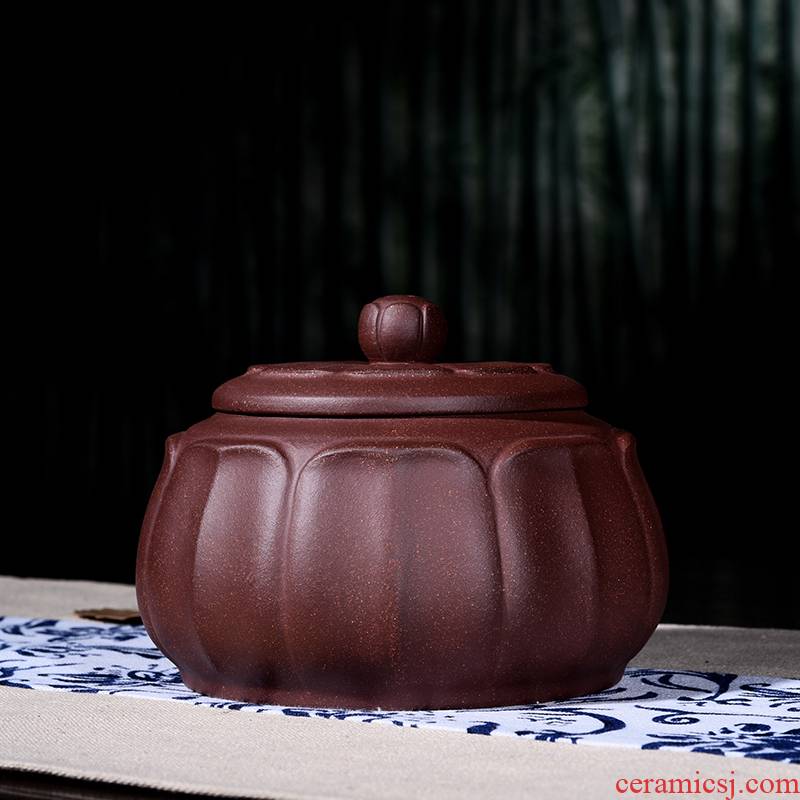 Shadow at yixing purple sand tea pot trumpet up quality pu - erh tea lotus petals manual wake receives GF