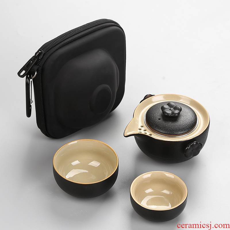 Japanese crack cup a pot of 2 cup two cups of ceramic tea set teapot teacup gift set custom portable travel