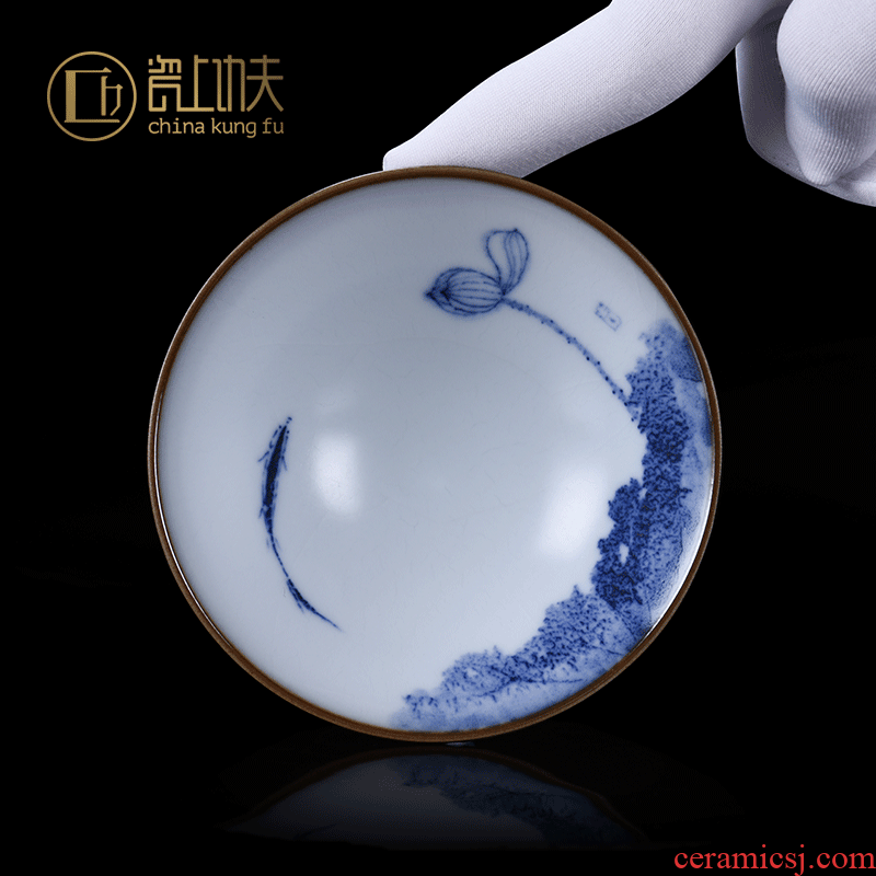 Jingdezhen your up master cup single CPU ceramic cups checking porcelain sample tea cup from the individual hat to CPU