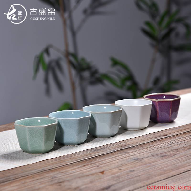 The ancient five ancient jun sheng up new classical by tea, Columbia up porcelain cup personal cup sample tea cup set