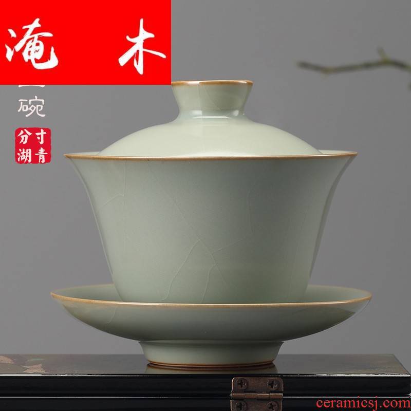 Flooded wood jingdezhen manual measured your up CPU use household size only three tureen suit kung fu tea set