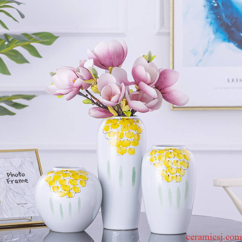 New Chinese style of jingdezhen ceramic vase furnishing articles TV ark, porcelain flower arranging dried flowers decorate the table sitting room adornment