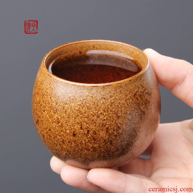 Large your up ceramic cups kung fu tea set single cup tea masters cup individual sample tea cup of primitive simplicity, ceramic cup