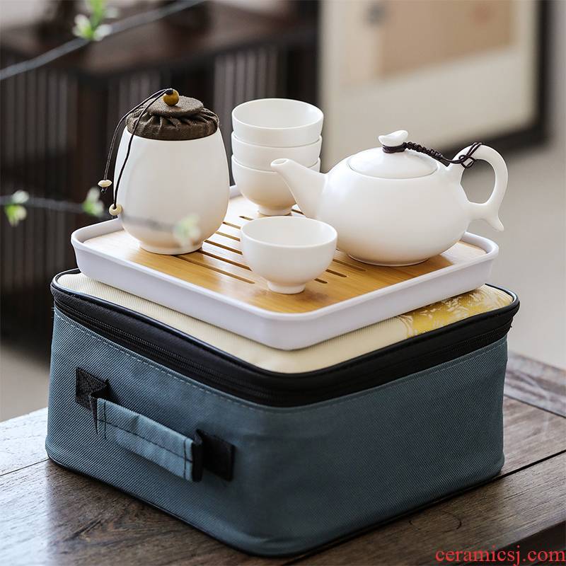 Ceramic pot 2 cups of portable travel tea set tea set is suing travel car crack cup tea cup