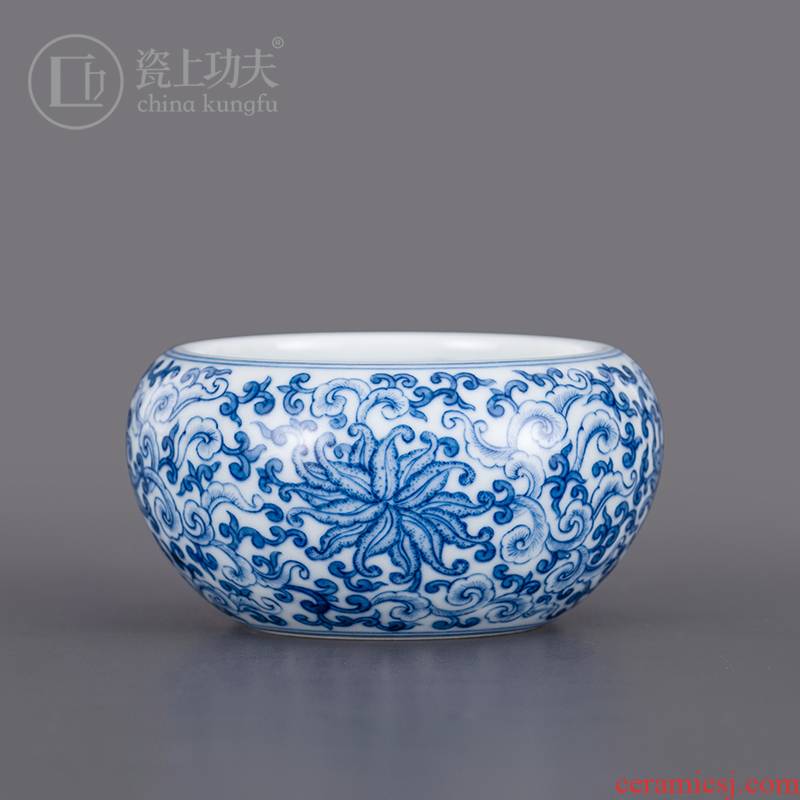 Blue - and - white porcelain on kung fu guy buy jingdezhen ceramic lid value tea accessories furnishing articles kung fu tea set