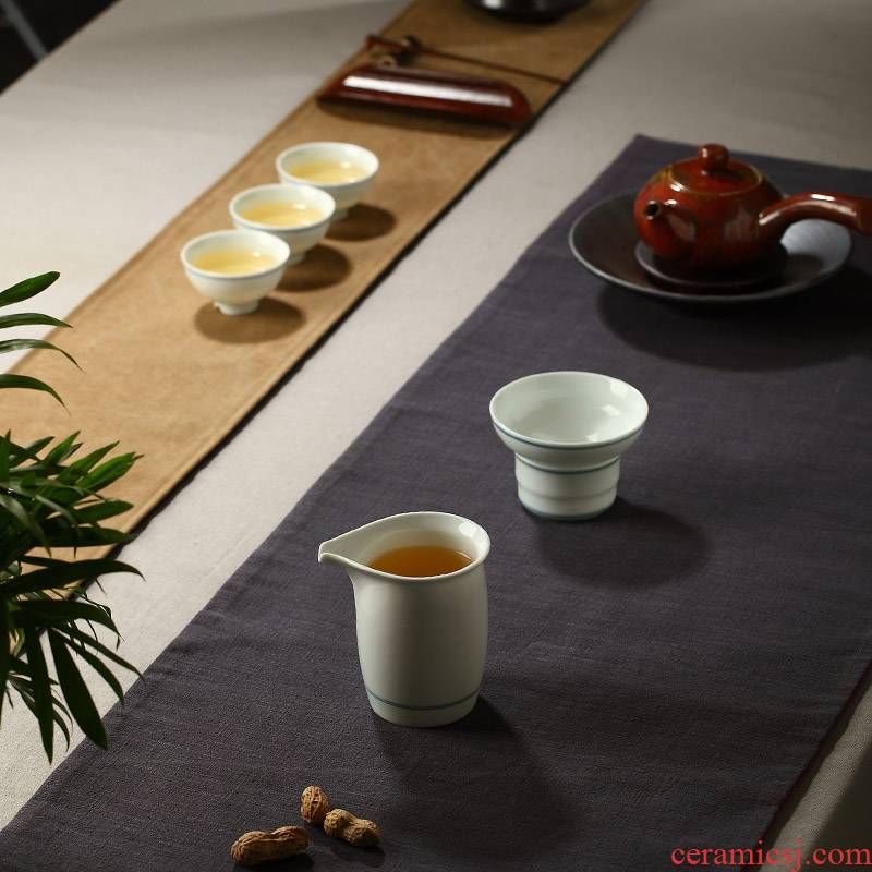 Poly real JingXuan grain small jingdezhen ceramic fair keller kunfu tea archaize points of tea, Japanese male cup white porcelain tea sea