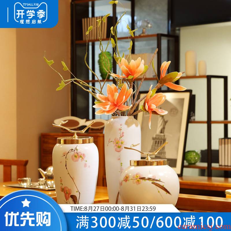 European postmodern contracted ceramic vase of dry flower arranging living room table home decoration wedding gift furnishing articles