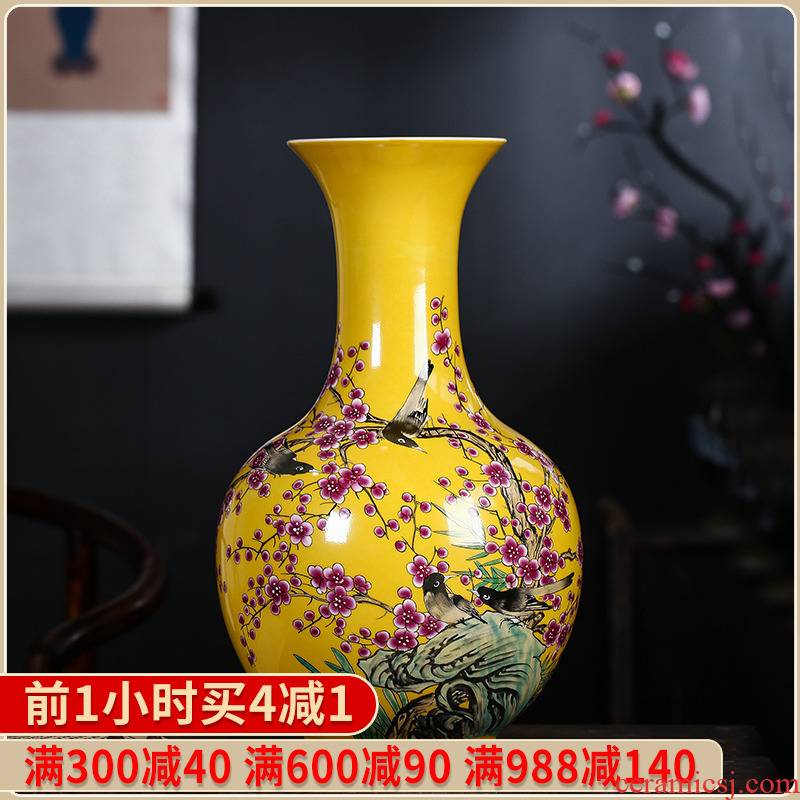 Jingdezhen ceramics, vases, flower arrangement sitting room porch decoration of Chinese style household TV ark place wedding gift