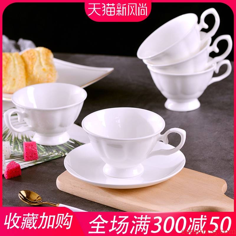 Jingdezhen ceramic tea cup coffee milk cup ipads porcelain boreal Europe style restoring ancient ways coffee cups and saucers suit