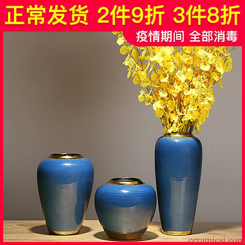 I and contracted ceramic vase furnishing articles of modern Chinese flower arranging jingdezhen ceramic vases, dried flower decorations sitting room