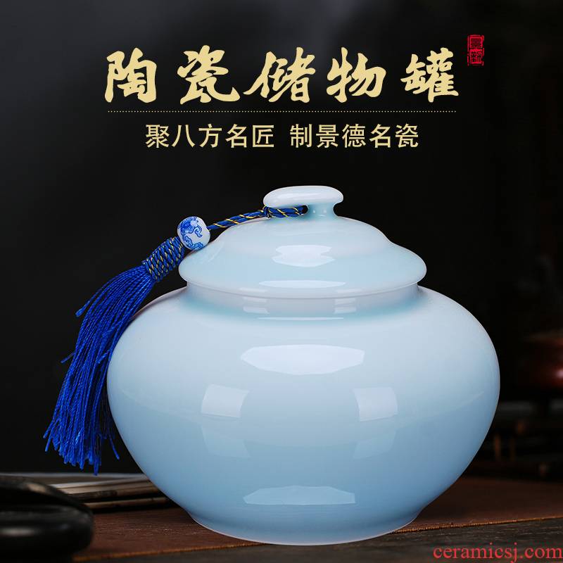 398 jingdezhen ceramic tea pot gift as cans sealed tank color glaze caddy fixings piggy bank receives
