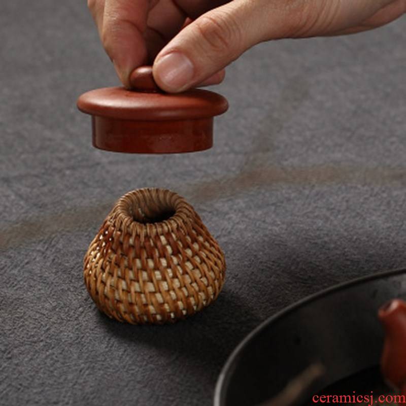 The cane top service up cover set it cover bracket Japanese manual of autumn cane lid cover supporting bracket kung fu tea accessories