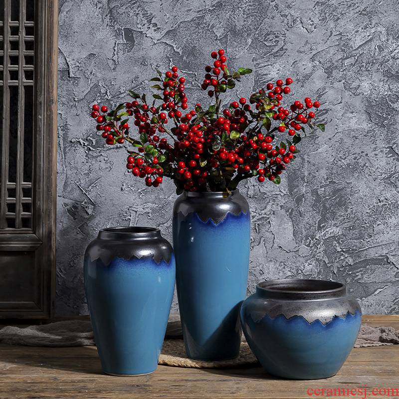 American light wind key-2 luxury furnishing articles of modern living room table ceramic vases, dried flowers, flower arrangement of TV ark, porch soft decoration
