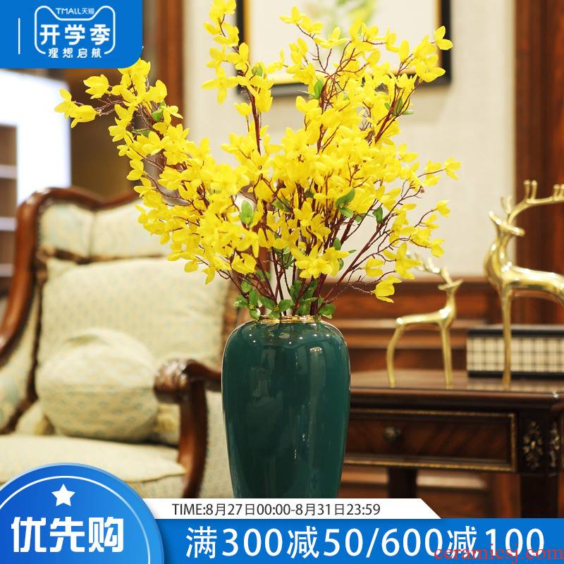 Nordic light key-2 luxury porcelain vases ceramic sitting room adornment Europe type TV ark, the table dry flower receptacle creative furnishing articles