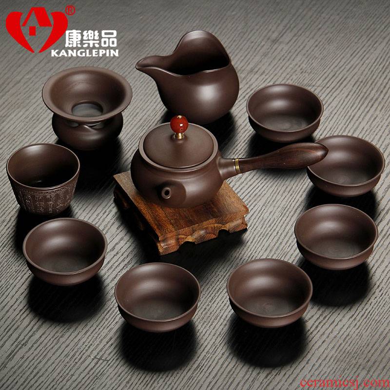 Recreational products exquisite yixing suit tea purple purple clay kung fu tea set a cup of black tea pot make a suit