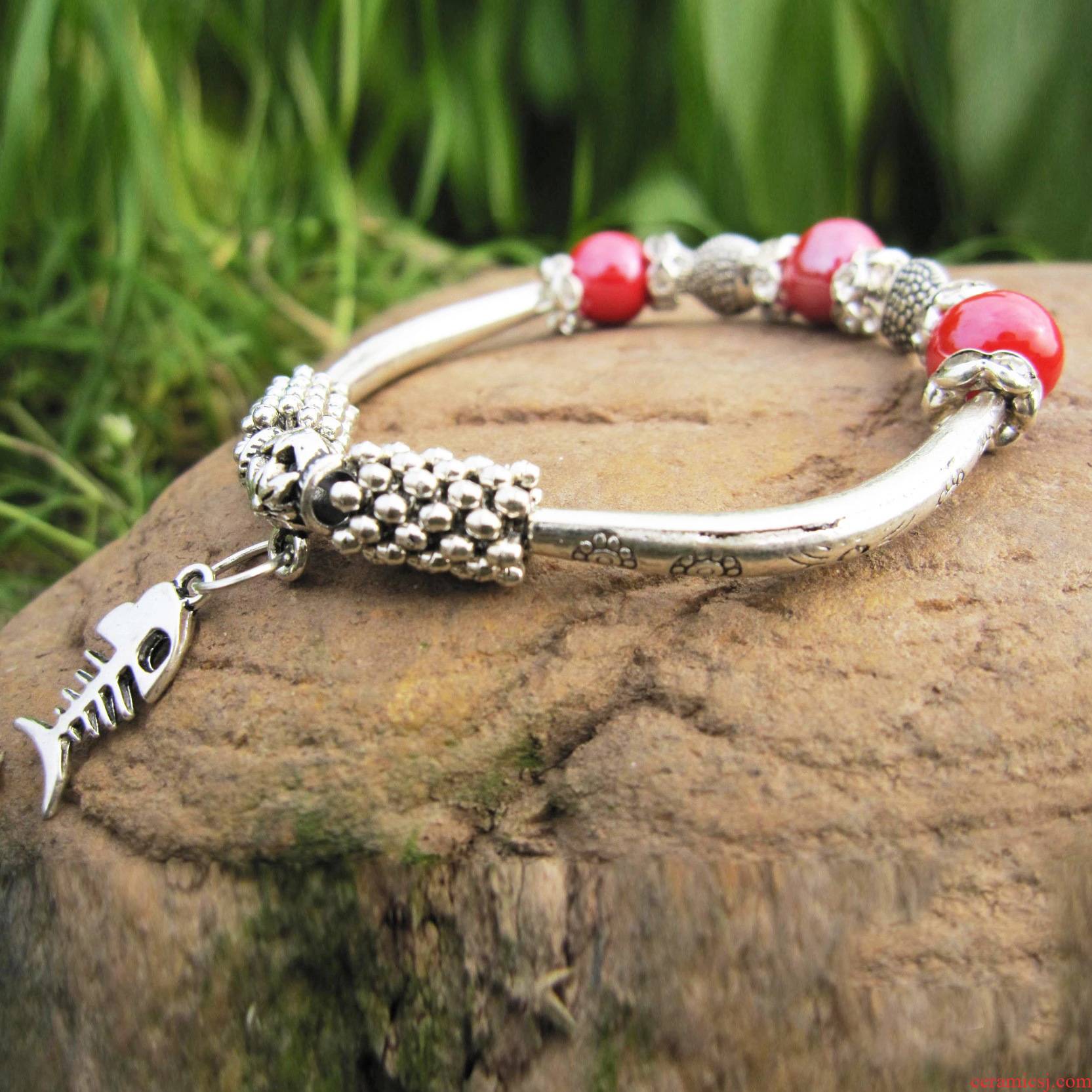 Exquisite folk manual MiaoYin jewelry gift gift of jingdezhen ceramic bracelet