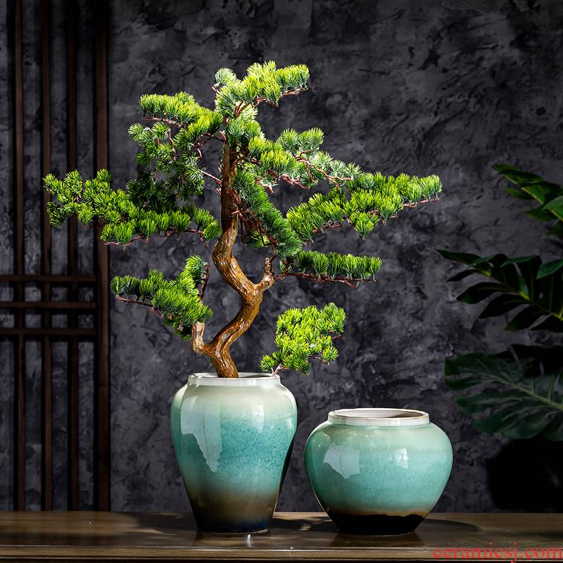 I and contracted American Chinese ceramic vase household simulation flower arranging furnishing articles sitting room adornment dried flowers set