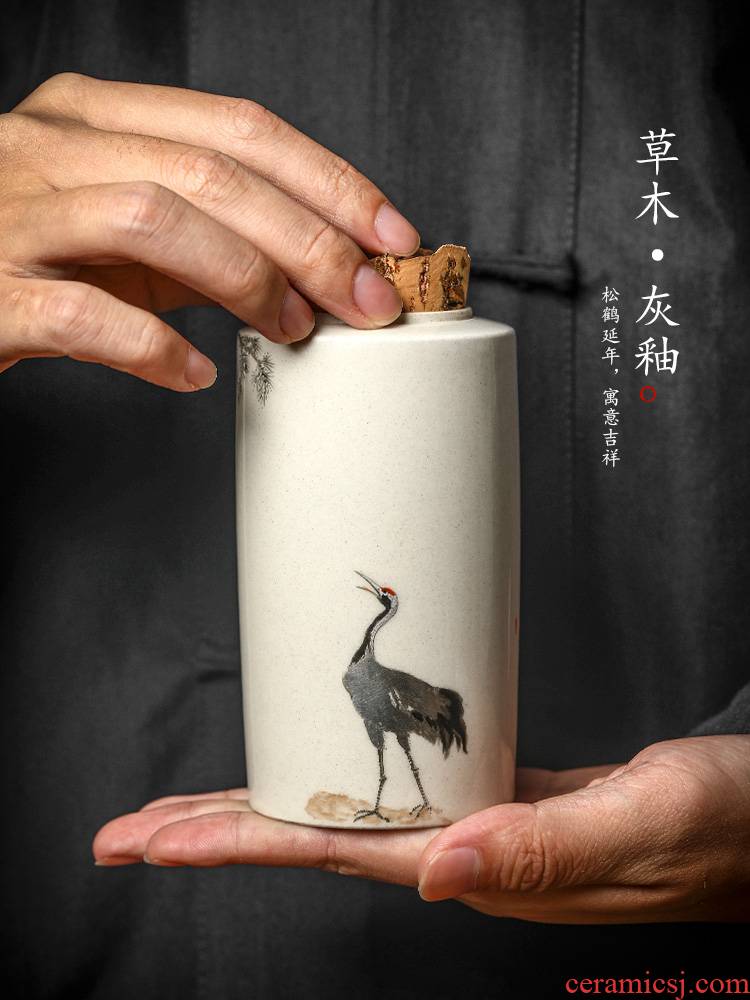 Portable tea pot jingdezhen ceramic products of high - grade hand - made silver store receives the crane, kung fu tea accessories