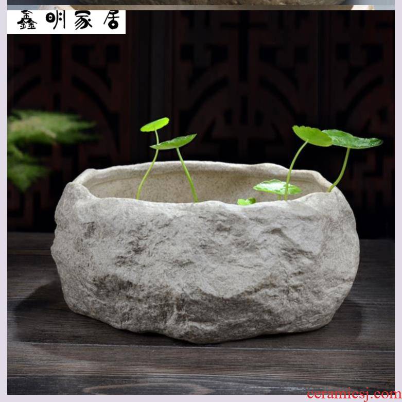 The Fish bowl lotus potted bonsai pot daffodils ceramic water lotus leaf of lotus water for a family with ornamental ceramic art