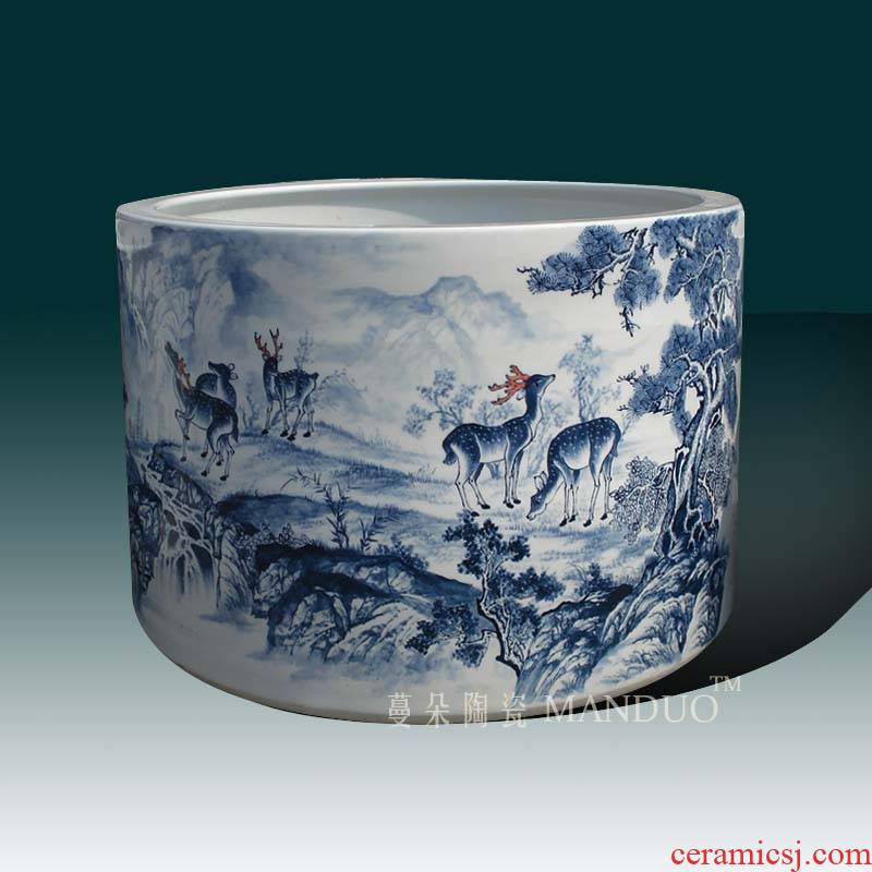 Extra large porcelain jingdezhen bulky quiver straight vase quiver straight quiver porcelain vase incense buner