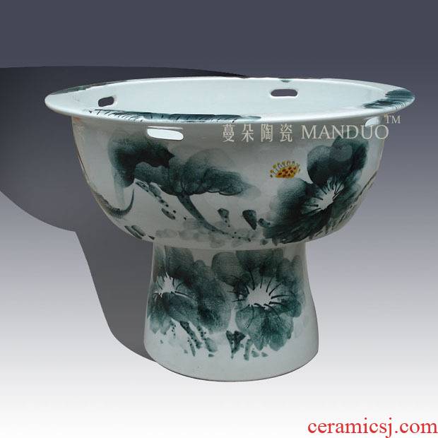 Tall courtyard hall ceramic porcelain VAT fish a goldfish bowl lotus pond lily ceramic porcelain crock