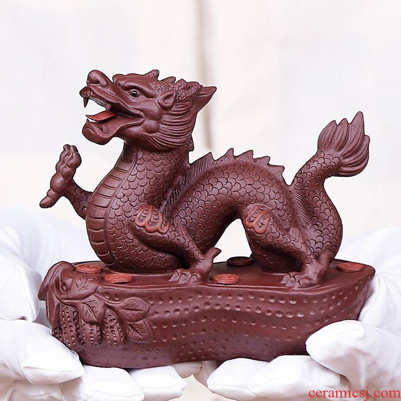 Creative manual purple sand tea pet business office furnishing articles tea tea set with parts of Chinese style household move