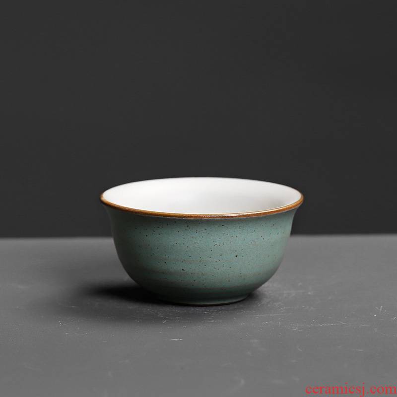 Coarse pottery ceramic cups single CPU antique Japanese small kung fu tea tea service master cup home master cup in use