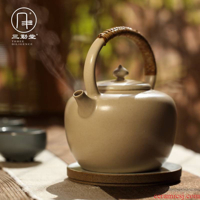Three frequently hall electric jug kettle high - capacity soda glaze ceramic teapot kung fu tea boiled S28044 the teapot