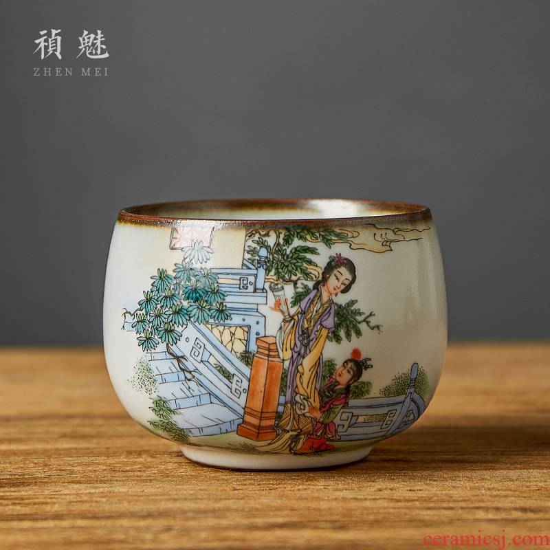 Shot incarnate your up hand - made of red chamber kung fu master of jingdezhen ceramic tea set cups of individual single CPU open for