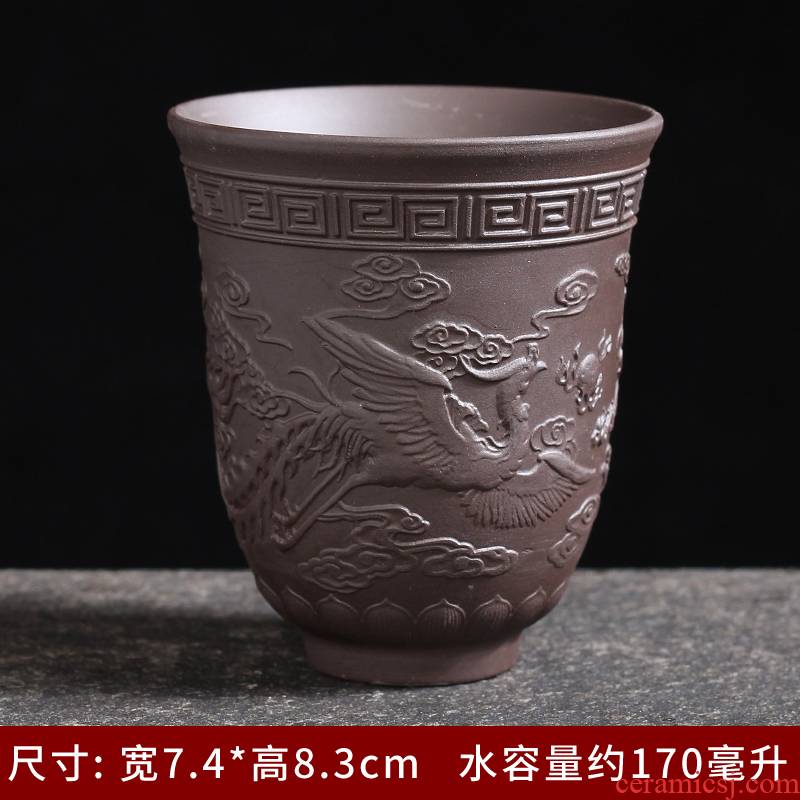 Purple sand cup single variable tea master only a single small cup suet jade ceramic bowl kung fu tea tea