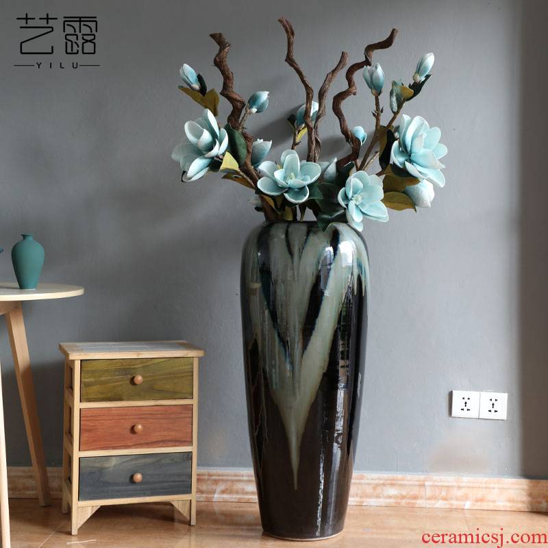 Modern contracted jingdezhen ceramic vase furnishing articles sitting room ground European new Chinese vases, flower arranging furnishing articles