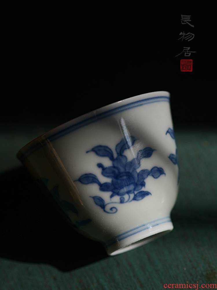 Offered home - cooked hand - made porcelain a fold branch in floral print sample tea cup masters cup of jingdezhen ceramic cups tea by hand