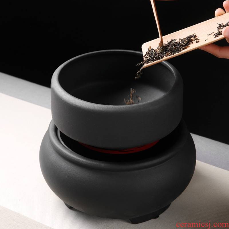 Qiao mu lava rock - cook kung fu tea machine electricity TaoLu household black tea pu - erh tea temperature curing pot bowl suit