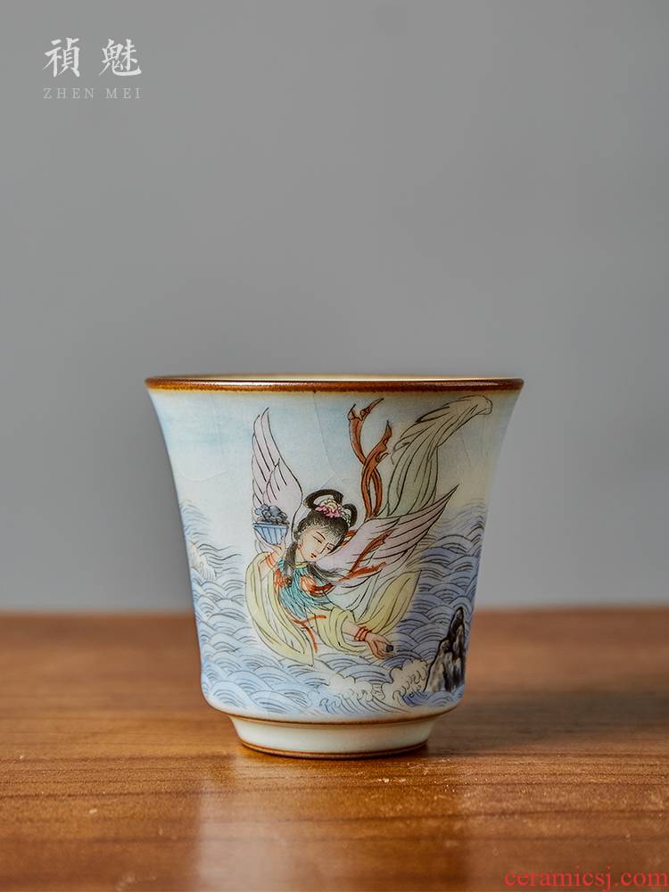 Shot incarnate your up hand - made jingwei reclamation masters cup of jingdezhen ceramic kung fu tea set personal open piece of a single cup of tea