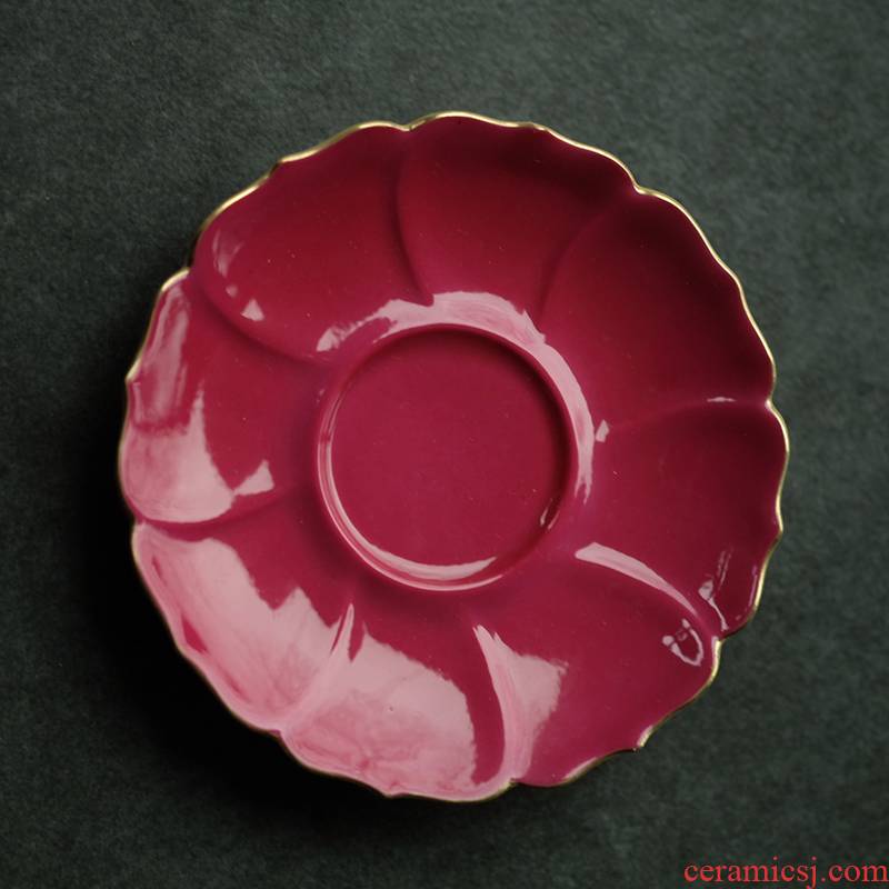 Offered home - cooked ju long up controller carmine glazed pottery cup saucer jingdezhen ceramic tea set manually