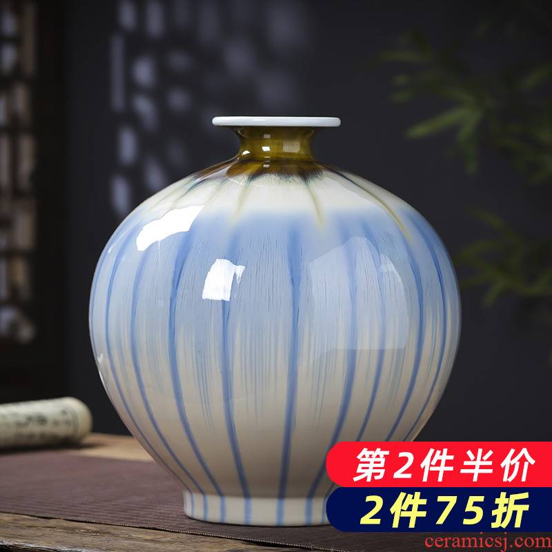 Jingdezhen ceramics vase creative up pomegranate bottles of modern Chinese style household flower arrangement sitting room adornment is placed