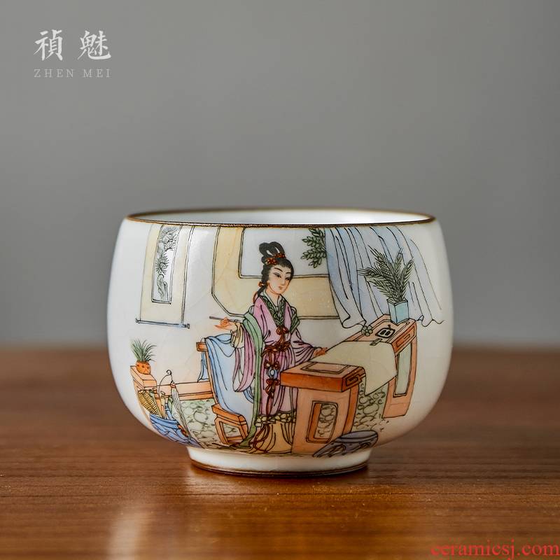 Shot incarnate your up hand - made cherish spring production master cup of jingdezhen ceramic kung fu tea set piece of single individual tea cup