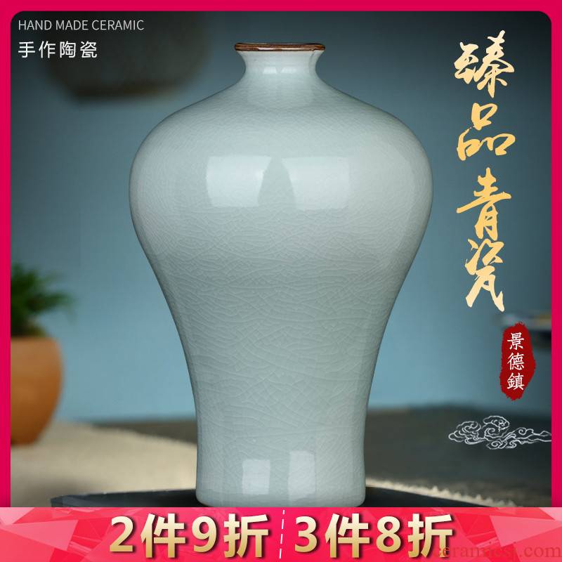 Jingdezhen ceramics antique Chinese vase of crack place to live in the sitting room flower arranging porcelain ornaments rich ancient frame
